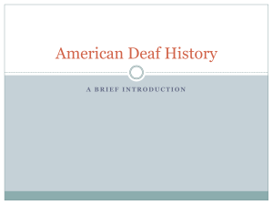 Deaf History a Brief Into