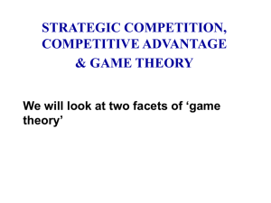 oligopoly: strategic competition