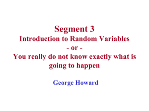 Introduction to Random Variables