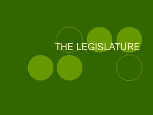 Legislature - Notes Milenge