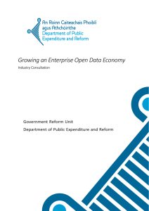 Open Data Business Paper here - Department of Public Expenditure