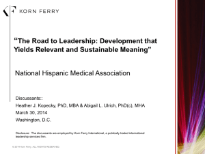 Korn Ferry 2014 PPT Template - National Hispanic Medical