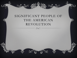 Significant people of the American Revolution