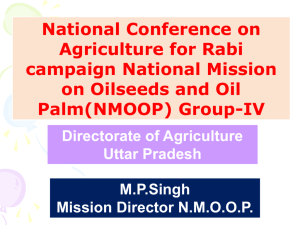 Mission on Oilseeds and Oil Palm - Department of Agriculture & Co