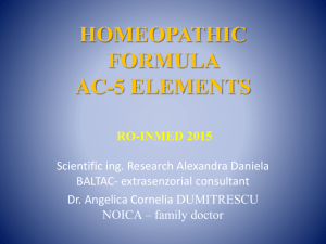 formula homeopatica ac-5 elemente - Dr. Dumitrescu