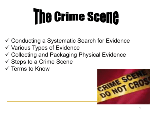 evidence and crime scene