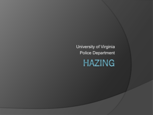Hazing - University of Virginia