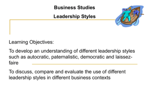 Leadership styles - Business-TES