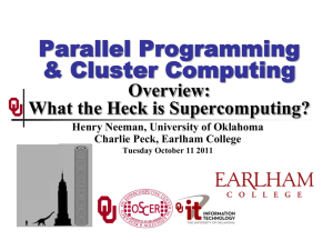 Parallel Programming & Cluster Computing: Overview