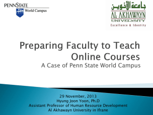 Preparing Faculty to Teach Online Courses
