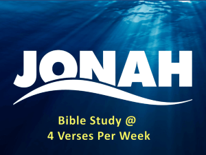 Jonah - Week 1 - Redeemer Orthodox Presbyterian Church