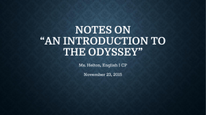 NOTES ON *AN INTRODUCTION TO THE ODYSSEY*