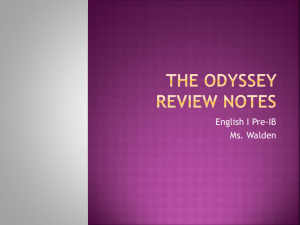 The Odyssey Review Notes - Ms. Walden's English Class