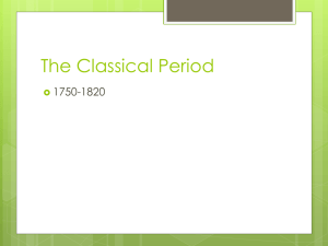 The Classical Period - Leo Hayes High School