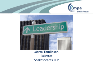The legal obligations for leaders - Marta Tomlinson