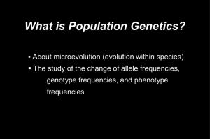 What is Population Genetics?