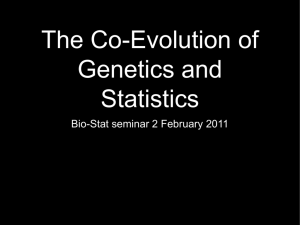 The Co-Evolution of Genetics and Statistics