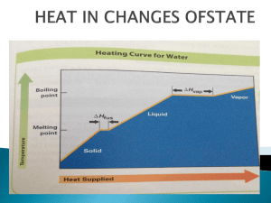HEAT IN CHANGES OF STATE