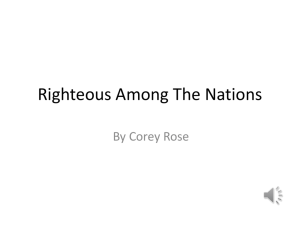Righteous Among The Nations Corey C