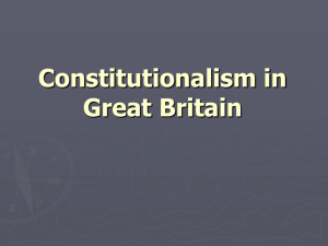 Constitutionalism in Great Britain