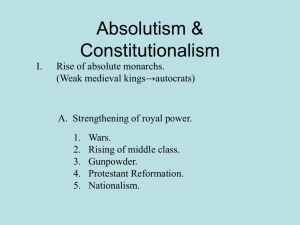 Absolutism & Constitution