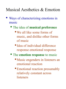 Musical aesthetics and emotion