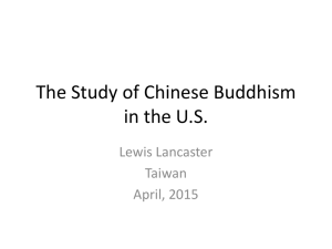The Study of Chinese Buddhism in the U.S.