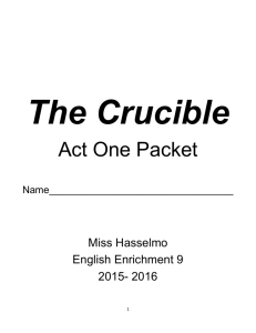 Act One Packet - HasselmoEnglishEnrichment