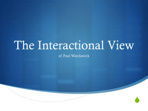 INTERACTIONAL VIEW ch13