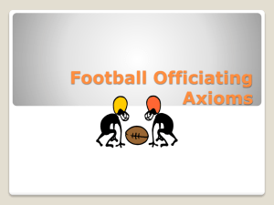 Football Officiating Axioms - Decatur Football Officials Association