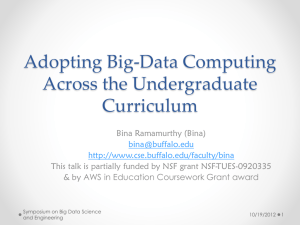 Understanding Big Data and its Relevance to Undergraduate