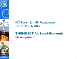 ICT Forum for HR Practitioners 18 - 20 March 2015 THEME