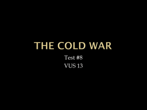The cold War test 8 lecture notes