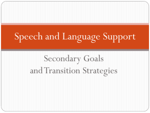 Speech and Language Support - Southmoreland School District