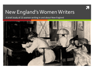 New England*s Women Writers