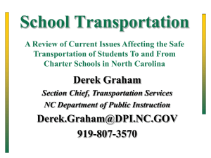PRE-SCHOOL TRANSPORTATION - the NC Office of Charter