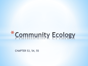 Ecology Intro Ch53-55 Biomes to Community