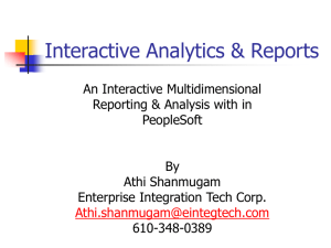 Interactive Analytics & Reports