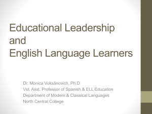Educational Leadership and English Language Learners