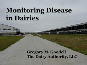 Monitoring Disease in Dairies