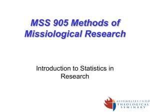 Mostert's Introduction to Statistics in Research