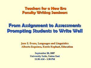 From Assignment to Assessment: Prompting Students to Write Well