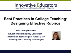 Rubrics - Innovative Educators