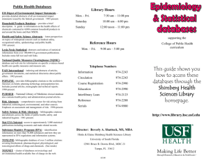 Library Hours - USF Health - University of South Florida