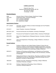 CURRICULUM VITAE - Office of the Chancellor | University of Illinois