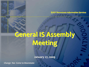 PowerPoint Presentation - General IS Assembly Meeting