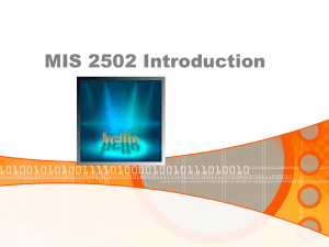 MIS 130 Introduction