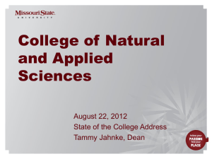 Slide 0 - College of Natural and Applied Sciences