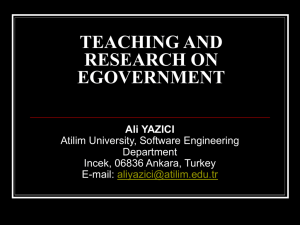 teaching and research on egovernment