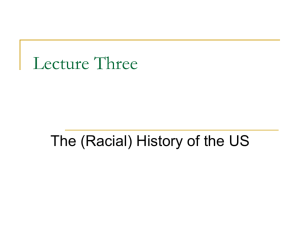 (Racial) History of the US